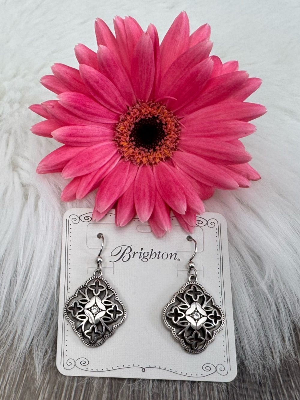 🩷 BRIGHTON Retired Bella Roma French Wire Earrings - Picture 3 of 5